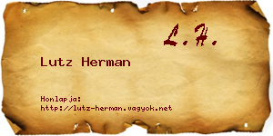 Lutz Herman névjegykártya