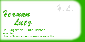 herman lutz business card
